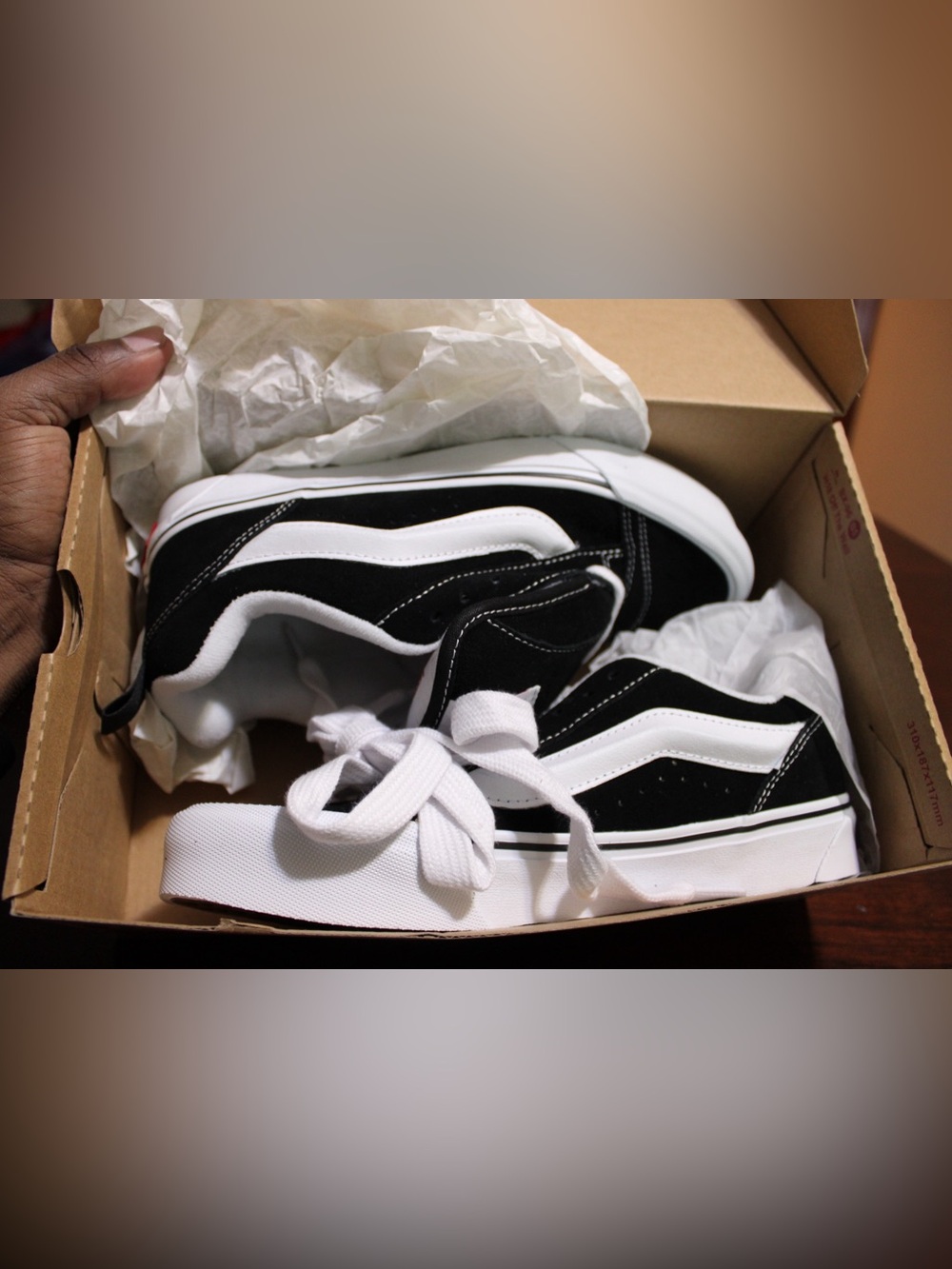 Vans Knu Skool Skate Shoe - Black / True White - Picture 7 of 7